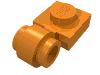 Набор LEGO Plate Special 1 x 1 with Clip Light [Thick Ring], Оранжевый