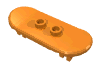 Набор LEGO Minifig Skateboard with Trolley Wheel Holders, Оранжевый