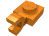 Набор LEGO Plate Special 1 x 1 with Clip Horizontal, Оранжевый