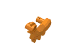 Набор LEGO Dragon / Dinosaur Arm Left, Оранжевый