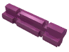 Набор LEGO Technic Axle 2 Notched, Пурпурный