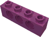 Набор LEGO Technic Brick 1 x 4 [3 Holes], Пурпурный