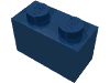 Набор LEGO Brick 1 x 2 without Bottom Tube, Темно-синий
