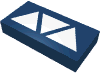 Набор LEGO Tile 1 x 2 with Three White Triangles Print, Темно-синий