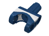 Набор LEGO Technic Axle Connector 2 x 3 with Ball Socket and Axle Socket with White Rubber Insert, Темно-синий
