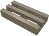 Набор LEGO Tile Special 1 x 2 Grille without Bottom Groove, Dark Tan