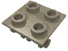 Набор LEGO Hinge Brick 2 x 2 Top Plate Thin, Dark Tan