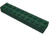 Набор LEGO Brick 2 x 10, Темно-зеленый