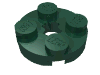 Набор LEGO Plate, Round 2 x 2 with Axle Hole Type 2 (X Opening), Темно-зеленый
