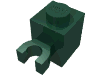Набор LEGO Brick Special 1 x 1 with Clip Vertical [Thick U Clip, Solid Stud], Темно-зеленый