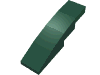 Набор LEGO Slope Curved 4 x 1 No Studs [Stud Holder with Asymmetric Ridges], Темно-зеленый