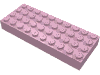 Набор LEGO Brick 4 x 10, Ярко-розовый