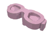 Набор LEGO Friends Accessories Glasses, Oval Shaped with Pin, Ярко-розовый