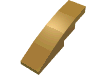Набор LEGO Slope Curved 4 x 1 No Studs [Stud Holder with Symmetric Ridges], Pearl Gold