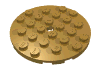 Набор LEGO Plate, Round 6 x 6 with Hole, Pearl Gold