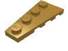 Набор LEGO Wedge Plate 4 x 2 Left, Pearl Gold