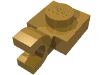 Набор LEGO Plate Special 1 x 1 with Clip Horizontal, Pearl Gold