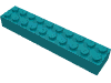 Набор LEGO Brick 2 x 10, Темно-бирюзовый