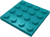 Набор LEGO Plate 4 x 4, Темно-бирюзовый
