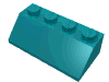 Набор LEGO Slope 45В° 2 x 4, Темно-бирюзовый