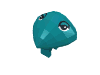 Набор LEGO Minifig Martian Head with Clip with Eyes Plain Print, Темно-бирюзовый