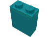 Набор LEGO Brick 1 x 2 x 2 with Inside Axle Holder, Темно-бирюзовый