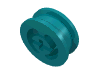 Набор LEGO Wheel with Split Axle hole, Темно-бирюзовый