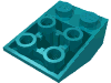 Набор LEGO Slope Inverted 33В° 3 x 2 [Connections between Studs], Темно-бирюзовый