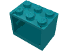 Набор LEGO Cupboard 2 x 3 x 2 with Solid Studs, Темно-бирюзовый