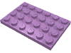 Набор LEGO Plate 4 x 6, Medium Lavender