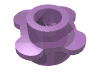 Набор LEGO Plate Round 1 x 1 with Flower Edge [4 Petals], Medium Lavender