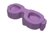 Набор LEGO Friends Accessories Glasses, Oval Shaped with Pin, Medium Lavender