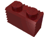 Набор LEGO Brick Special 1 x 2 with Grill, Темно-красный