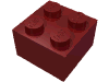 Набор LEGO Brick 2 x 2, Темно-красный