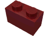 Набор LEGO Brick 1 x 2, Темно-красный