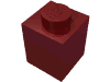 Набор LEGO Brick 1 x 1, Темно-красный