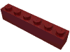 Набор LEGO Brick 1 x 6, Темно-красный