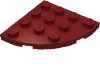 Набор LEGO Plate Round Corner 4 x 4, Темно-красный