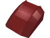 Набор LEGO Brick Curved 2 x 2 Lip, No Studs, Темно-красный