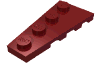 Набор LEGO Wedge Plate 4 x 2 Left, Темно-красный