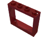 Набор LEGO Window 1 x 4 x 3 without Shutter Tabs, Темно-красный
