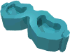 Набор LEGO Friends Accessories Glasses, Heart Shaped with Pin, Medium Azure