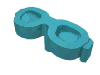 Набор LEGO Friends Accessories Glasses, Oval Shaped with Pin, Medium Azure