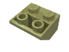 Набор LEGO Slope Inverted 45В° 2 x 2 [Ovoid Bottom Pin], Оливковый