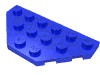 Набор LEGO Wedge Plate 3 x 6 Cut Corners, Trans-Dark Blue