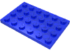 Набор LEGO Plate 4 x 6, Trans-Dark Blue