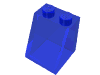 Набор LEGO Slope 65В° 2 x 2 x 2 Smooth without Bottom Tube, Trans-Dark Blue
