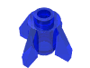 Набор LEGO Brick, Round 1 x 1 with Fins, Trans-Dark Blue
