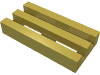 Набор LEGO Tile Special 1 x 2 Grille with Bottom Groove, Chrome Gold
