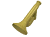 Набор LEGO Minifig Accessory Bugle, Chrome Gold
